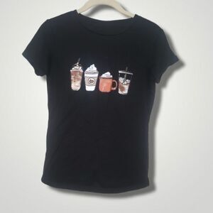 Coffee addict Starbucks tee small